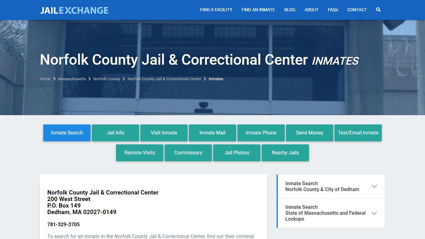 Norfolk County Inmate Search | Arrests & Mugshots | MA - JAIL EXCHANGE